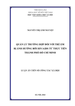 Quản lý trẻ em bị ảnh hưởng bởi HIV/AIDS tại TP. Hồ Chí Minh