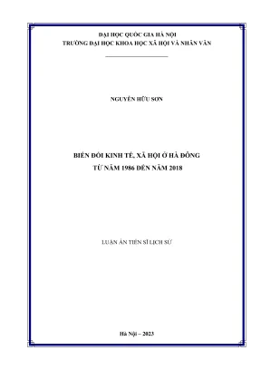 Biến Đổi Kinh Tế - Xã Hội Hà Đông (1986-2018): Nghiên