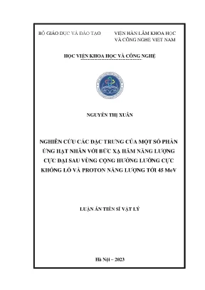 Nghiên cứu phản ứng hạt nhân với bức xạ hãm năng lượng 