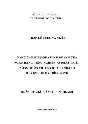 Nâng cao hiệu quả kinh doanh tại ngân hàng nông nghiệp