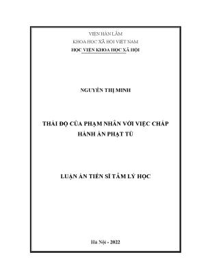 Tâm lý học về thái độ của phạm nhân đối với án phạt tù
