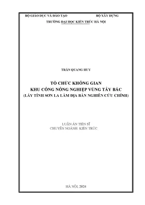 Tổ Chức Không Gian Khu Công Nông Nghiệp Tây Bắc