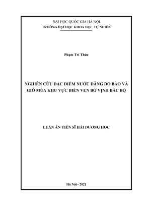 Nghiên cứu nước dâng do bão và gió mùa tại vịnh Bắc Bộ