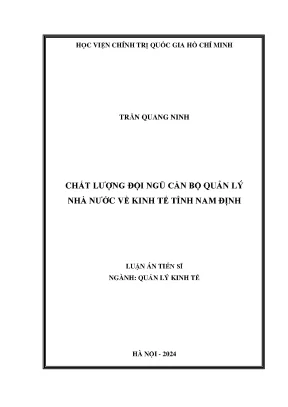 Nghiên cứu về Luận án Trần Quang Ninh