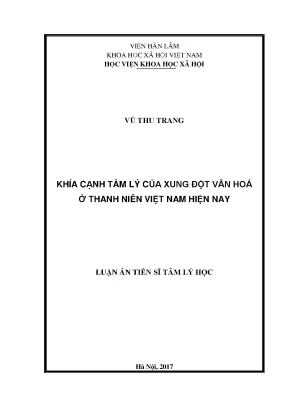Khía Cạnh Tâm Lý Xung Đột Văn Hóa Ở Thanh Niên Việt Nam