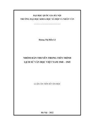 Nghiên cứu văn học nhóm Hàn Thuyên trong giai đoạn 1940-1945