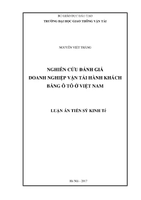 Đánh giá doanh nghiệp vận tải hành khách ô tô tại Việt Nam