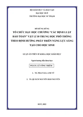 Phát triển năng lực sáng tạo cho học sinh qua các định 