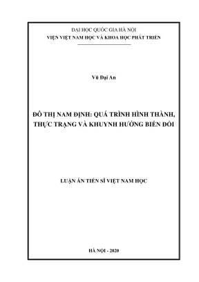 Biến Đổi Đô Thị Nam Định: Hình Thành, Thực Trạng và