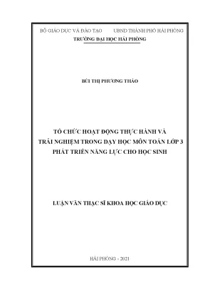 Phát triển năng lực học sinh qua hoạt động thực hành môn