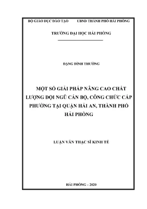 Giải pháp nâng cao chất lượng cán bộ công chức cấp