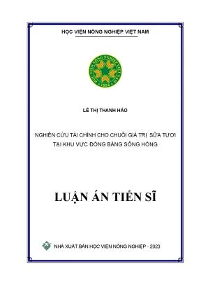 Nghiên cứu tài chính chuỗi giá trị sữa tươi tại đồng