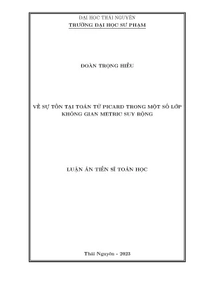 Nghiên cứu sự tồn tại toán tử Picard trong không gian 
