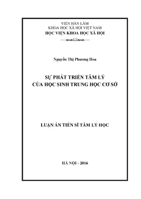 Nghiên cứu sự phát triển tâm lý học sinh trung học cơ sở