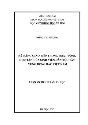 Kỹ Năng Giao Tiếp Trong Học Tập Của Sinh Viên Dân Tộc