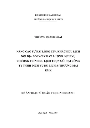 Nâng cao sự hài lòng của khách du lịch nội địa với dịch