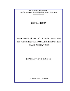 Vai trò của vốn con người trong sinh kế nông thôn Cần