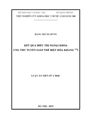 Kết quả điều trị ung thư tuyến giáp thể biệt hóa kháng 131i