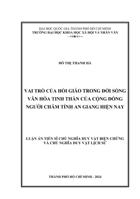 Vai trò của Hồi giáo trong văn hóa tinh thần người Chăm 