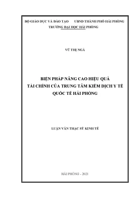Nâng cao hiệu quả tài chính tại Trung tâm Kiểm dịch Y tế