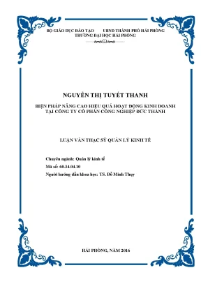 Nâng cao hiệu quả kinh doanh tại Công ty Cổ phần Công