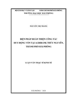 Biện Pháp Nâng Cao Huy Động Vốn Tại Agribank Thủy Nguyên