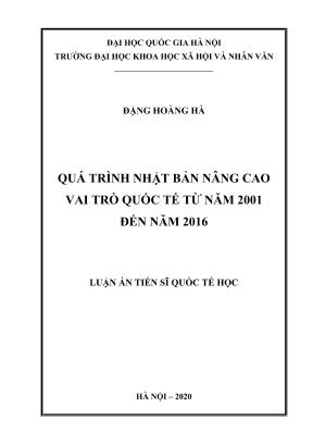 Nâng cao vai trò quốc tế của Nhật Bản (2001-2016): Luận