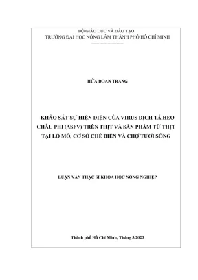 Khảo sát virus dịch tả heo châu phi trên thịt và sản