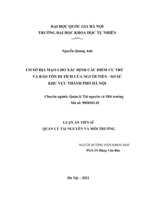 Nghiên cứu quản lý tài nguyên và môi trường tại Hà Nội: