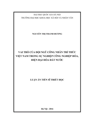 Vai trò của công nhân trí thức Việt Nam trong công 