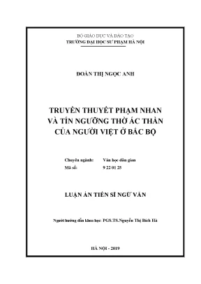 Nghiên cứu văn học dân gian: Truyền thuyết Phạm Nhân và 