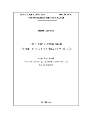Nghiên cứu tổ chức không gian hành lang xanh tại phía 