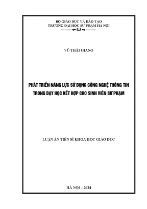 Nâng cao năng lực công nghệ thông tin trong dạy học cho 