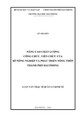 Nâng cao chất lượng công chức viên chức ngành nông