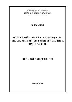 Quản lý nhà nước trong xây dựng hạ tầng thương mại huyện