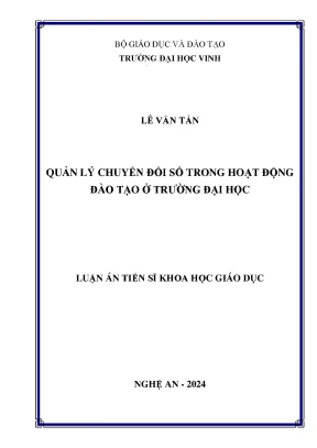 Quản lý chuyển đổi số trong đào tạo đại học
