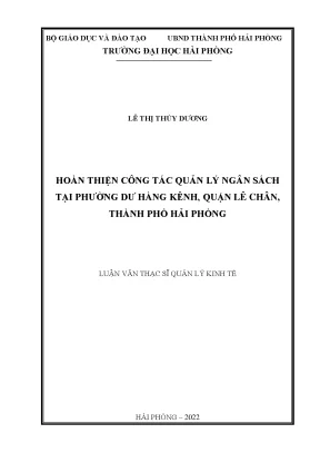 Cải thiện quản lý ngân sách tại phường Dư Hàng Kênh,