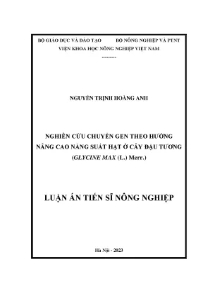 Nâng cao năng suất hạt đậu tương qua nghiên cứu chuyển gen
