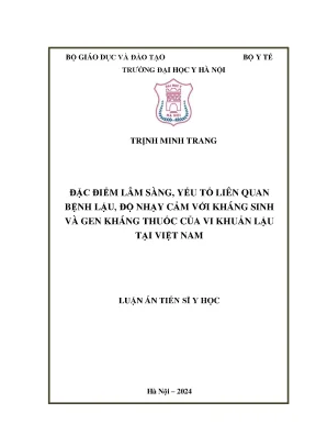 Nghiên cứu bệnh lậu tại Việt Nam: Đặc điểm lâm sàng và 
