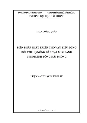 Phát triển cho vay tiêu dùng cho hộ nông dân tại