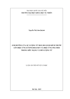 Ảnh hưởng của lượng tử hóa kích thước đến hiệu ứng 