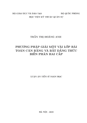 Giải quyết bài toán cân bằng và bất đẳng thức biến phân 