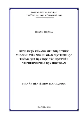 Rèn luyện kỹ năng siêu nhận thức cho sinh viên giáo dục 