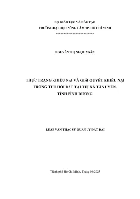 Thực trạng khiếu nại và giải quyết khiếu nại trong thu