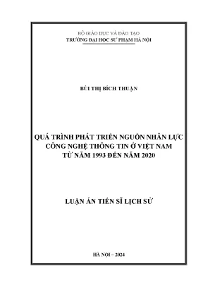 Phát triển nguồn nhân lực công nghệ thông tin ở Việt Nam