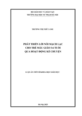 Phát triển kỹ năng nói cho trẻ mẫu giáo 5-6 tuổi qua kể 