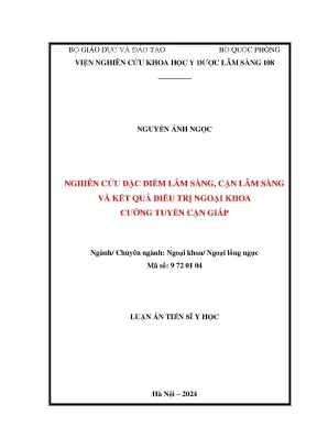 Nghiên cứu cường tuyến cận giáp: Đặc điểm lâm sàng, cận 