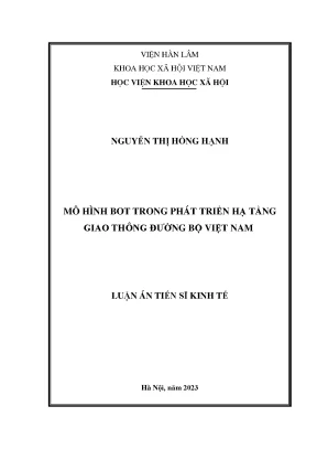 Mô Hình Bot Trong Phát Triển Hạ Tầng Giao Thông Đường Bộ