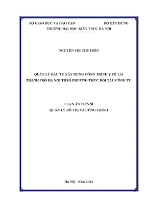 Quản lý đầu tư xây dựng công trình y tế tại Hà Nội