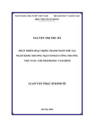 Phát triển thanh toán thẻ tại ngân hàng thương mại cổ